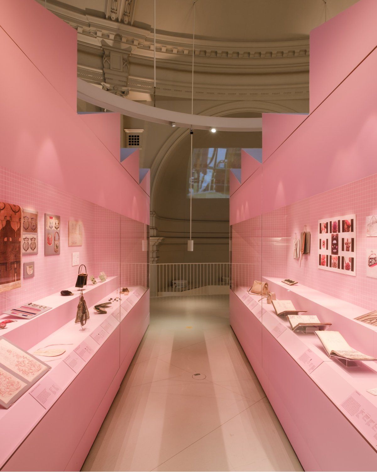Exhibition room at the V&A museum